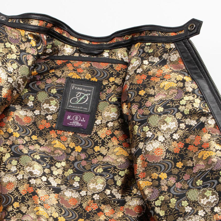 DEGNER（デグナー） 金襴 レディース レザージャケット 羊革 桧垣桜
