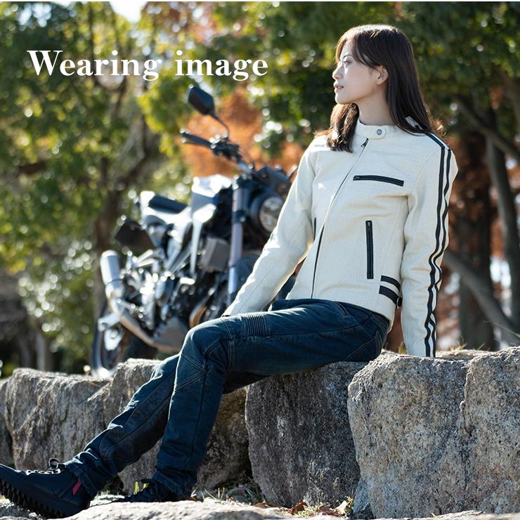 DEGNER レディースレザー メッシュジャケット アイボリー DEGNER（デグナー） レディース メッシュ レザー ジャケット S M L