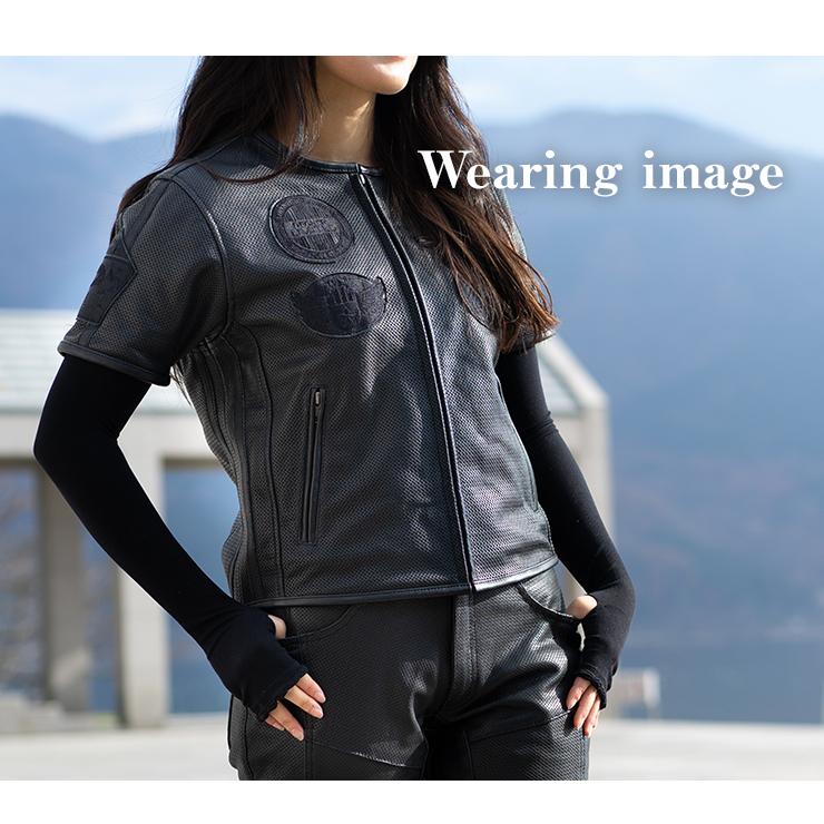 DEGNER（デグナー） レディース 半袖 メッシュレザー ジャケット S M L