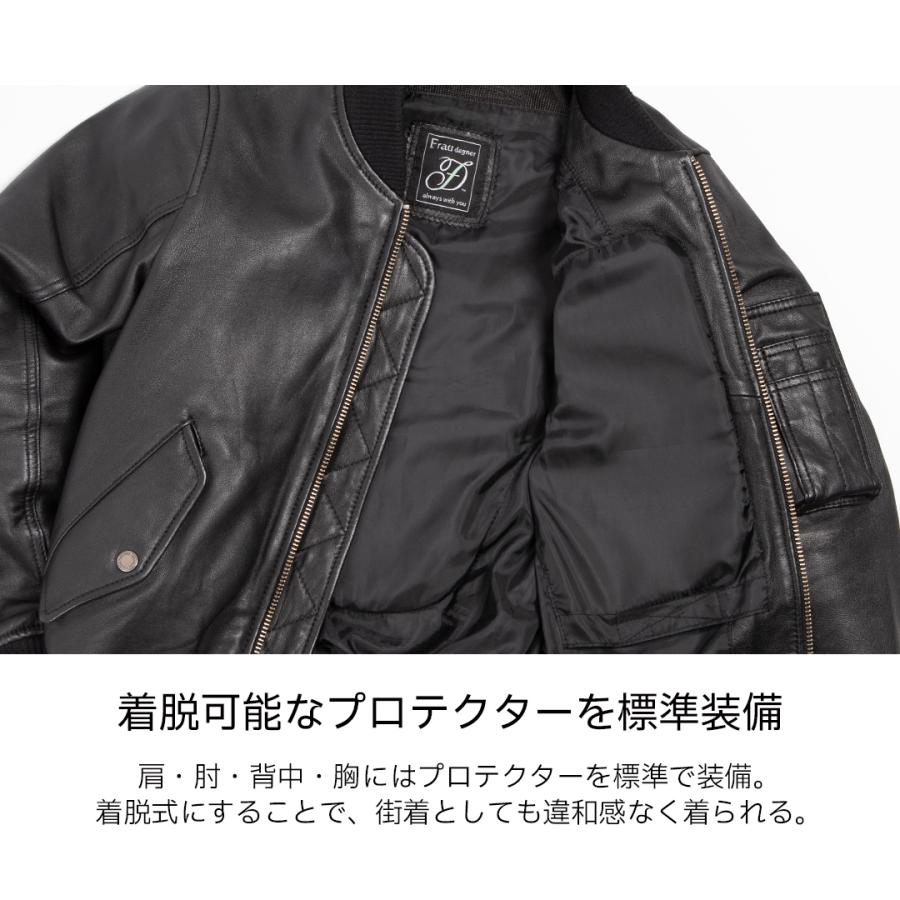 DEGNER（デグナー） レディースレザーMA-1ジャケット FR23WJ-10