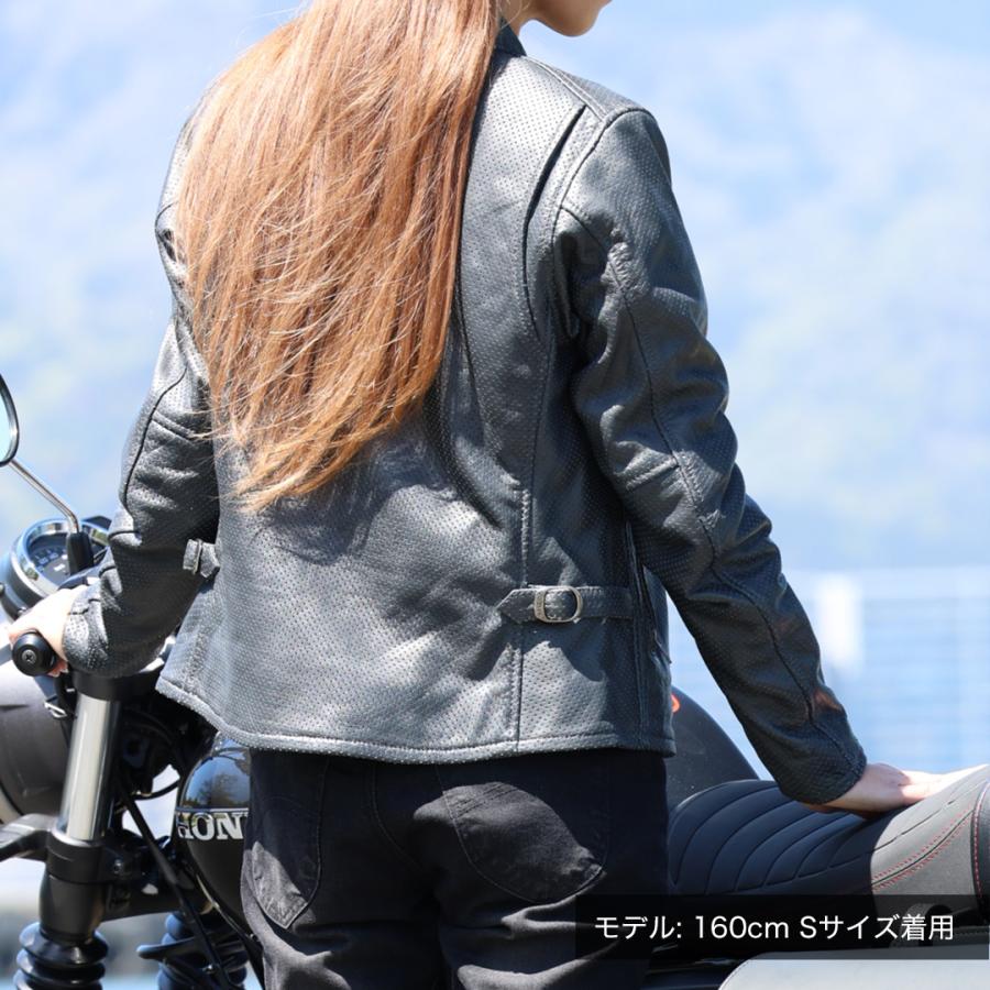 DEGNER（デグナー） レディース メッシュ レザー ジャケット S M L
