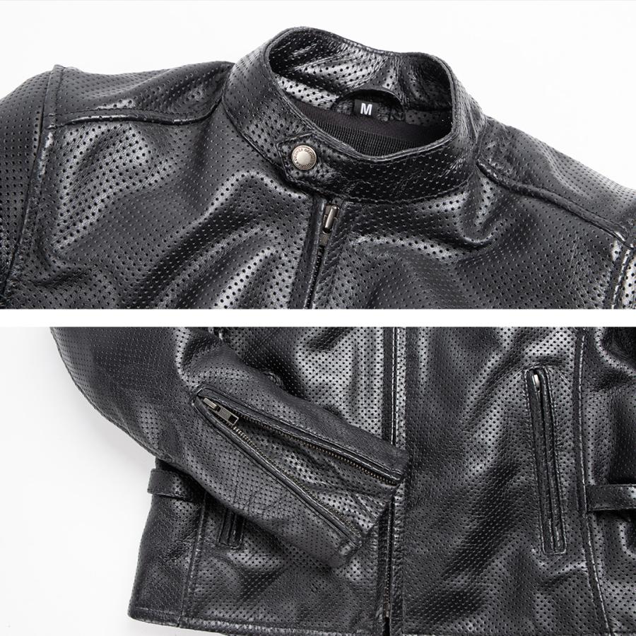 DEGNER（デグナー） レディース メッシュ レザー ジャケット S M L