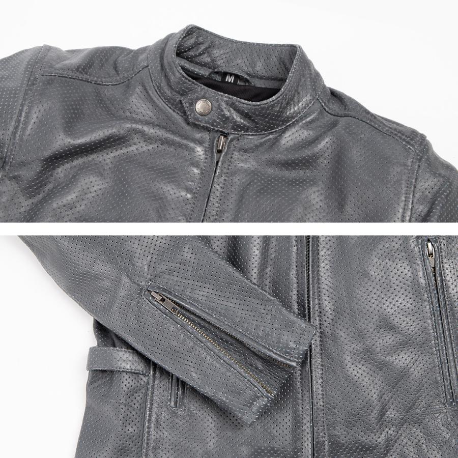 DEGNER（デグナー） レディース メッシュ レザー ジャケット S M L