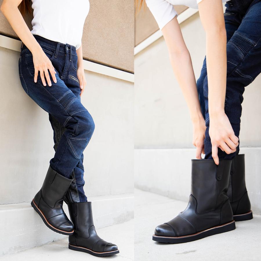 DEGNER（デグナー） バイク ブーツ レディース プルオンブーツ 本革