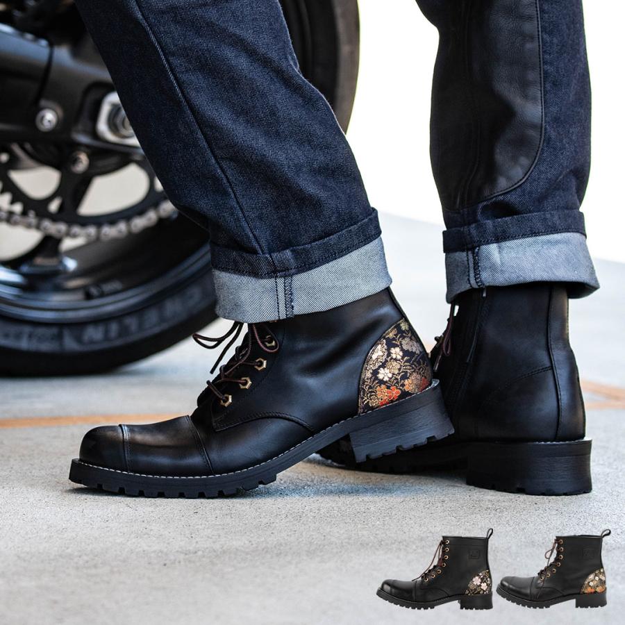 DEGNER（デグナー） 花山レザーブーツ シフトガード付き メンズ HS