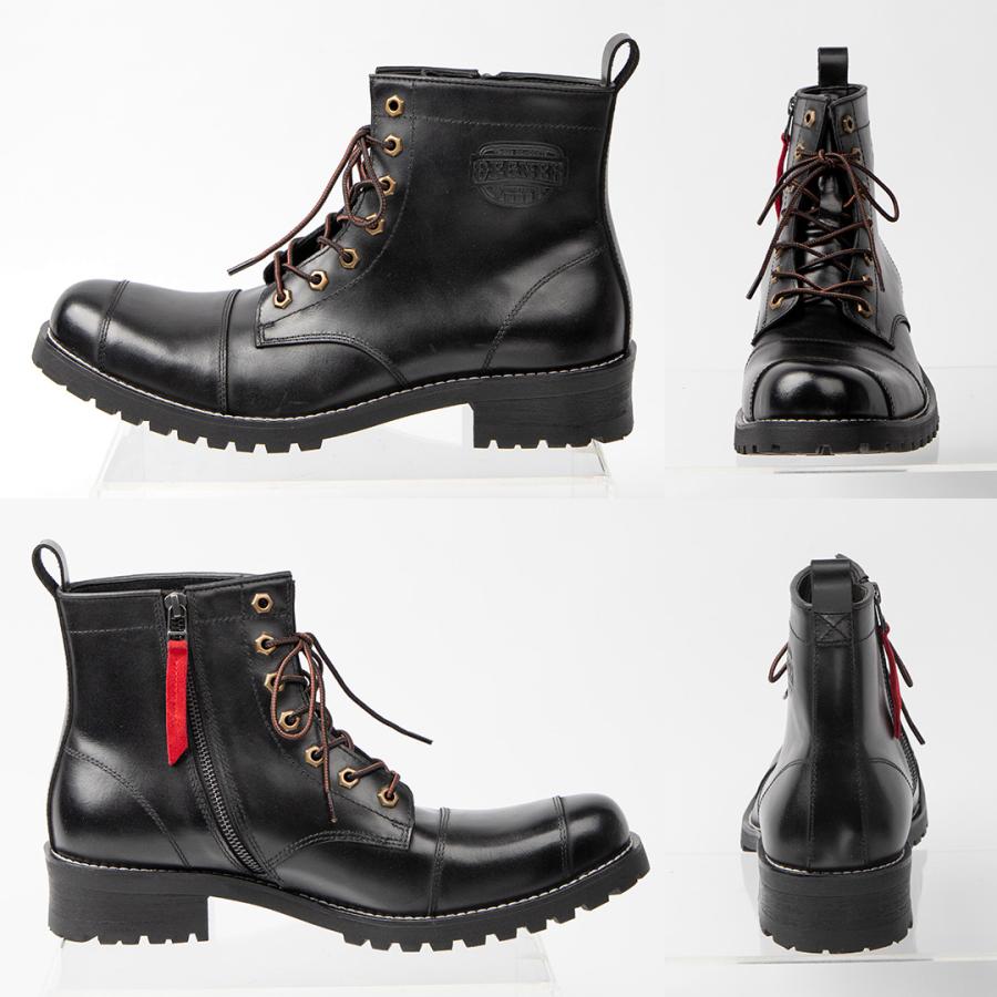 DEGNER シフトガード付レザーZIPブーツ メンズ デグナー HS-B6A DEGNER シフトガード付レザーZIPブーツ メンズ デグナー HS-B6A