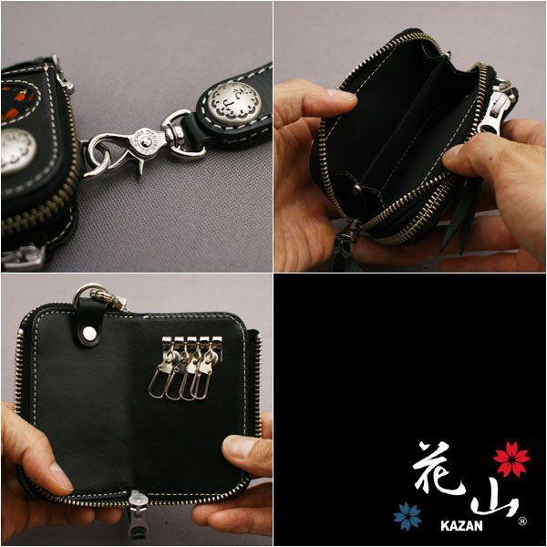 花山 花山キーウォレット/KAZAN KEY WALLET（ブラック） [K-25K-京桜 
