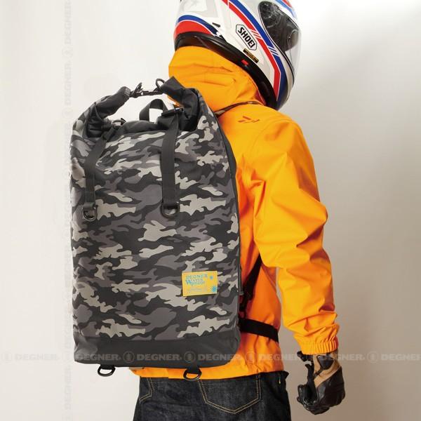 DEGNER（デグナー） 防水バッグ バックパック リュック カモフラージュ 