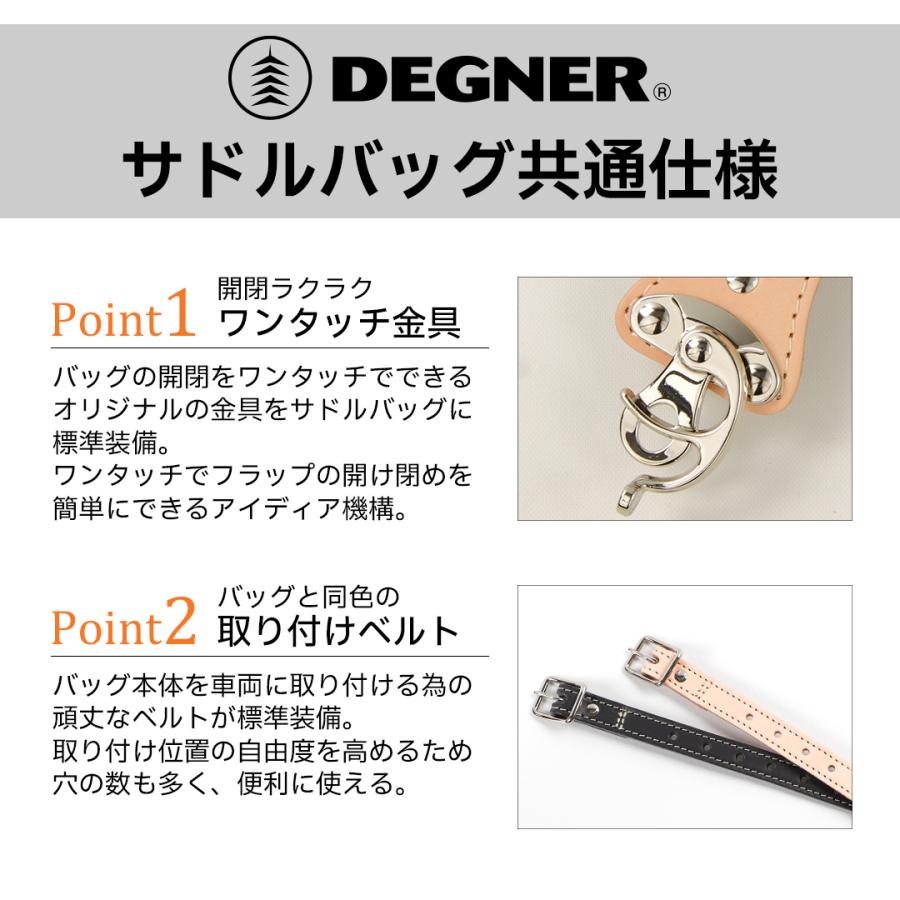 DEGNER レザーサドルバッグ/LEATHER SADDLEBAG [PRSB-9B] : デグナー 