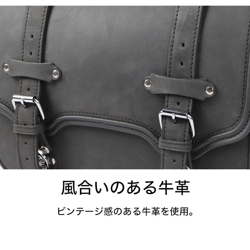 バイク サドルバッグ サイドバッグ 本革 牛革 レザーバッグ ハーレー アメリカン ツーリング バイク用品 デグナー DEGNER SB-102Aの画像