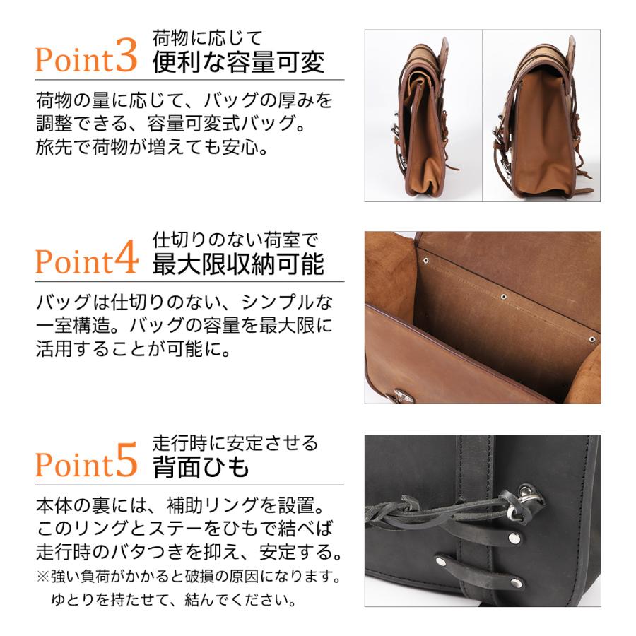 DEGNER レザーサドルバッグ デグナー SB-46A ハーレー