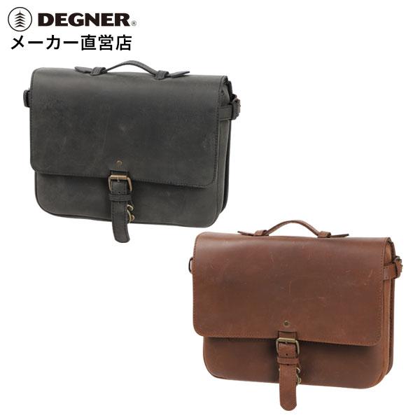 DEGNER（デグナー） レザーサドルバッグ ブラック ブラウン SB-96
