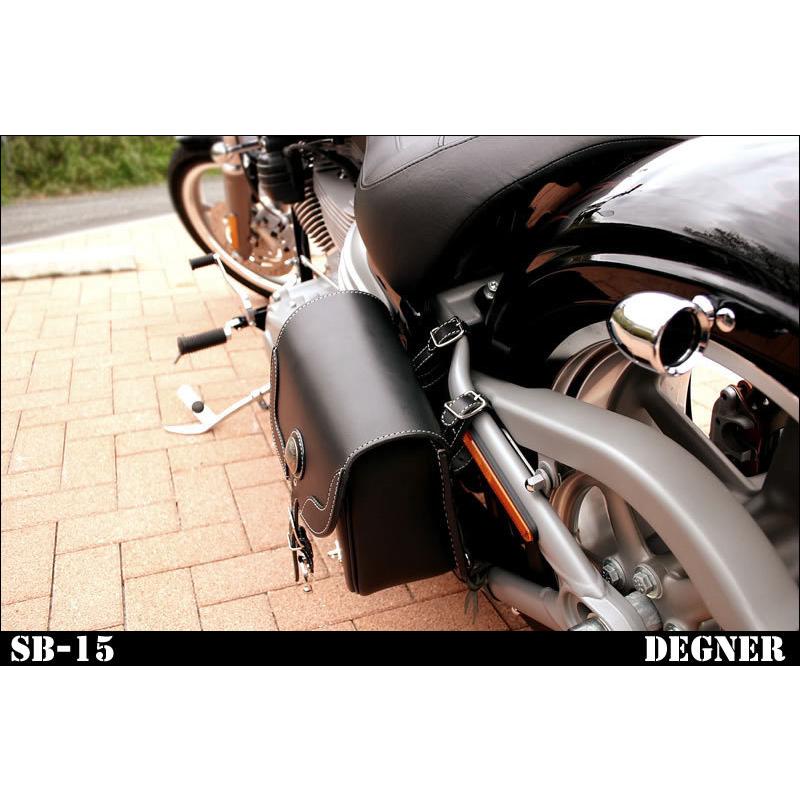 DEGNER レザーリジットサドルバッグ/LEATHER RIGID SADDLEBAG[SB-15 