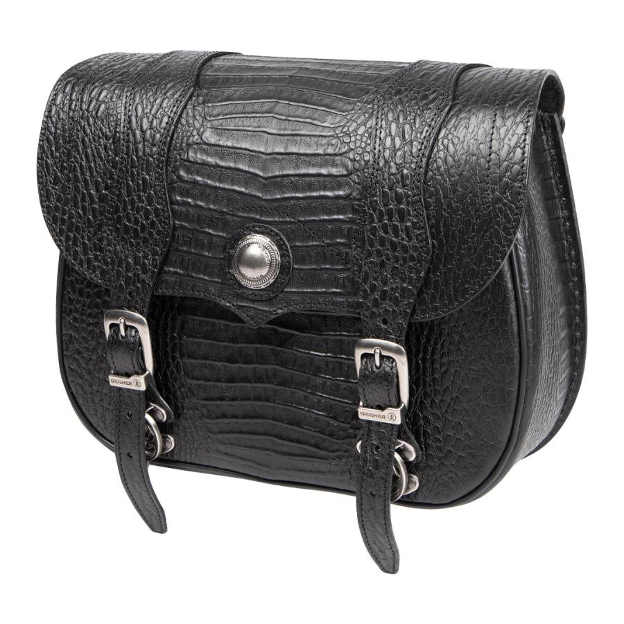 DEGNER クロコダイル柄レザーサドルバッグ/LEATHER SADDLEBAG