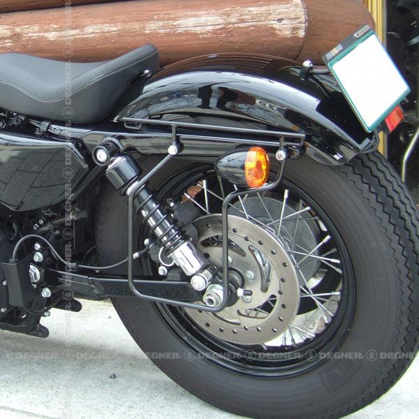 スポーツスター用DEGNER サドルバッグサポート Harley Davidson（ハーレー・ダビッドソン） スライドレール一体型