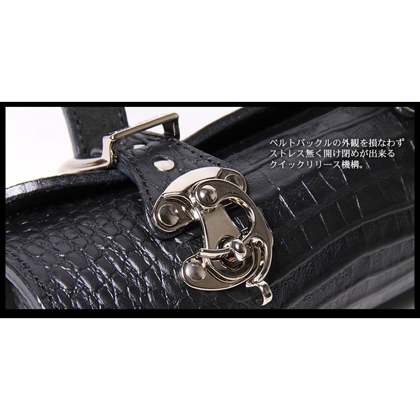クロコダイル柄レザーツールバッグ/LEATHER TOOLBAG[TB-3CR]の画像