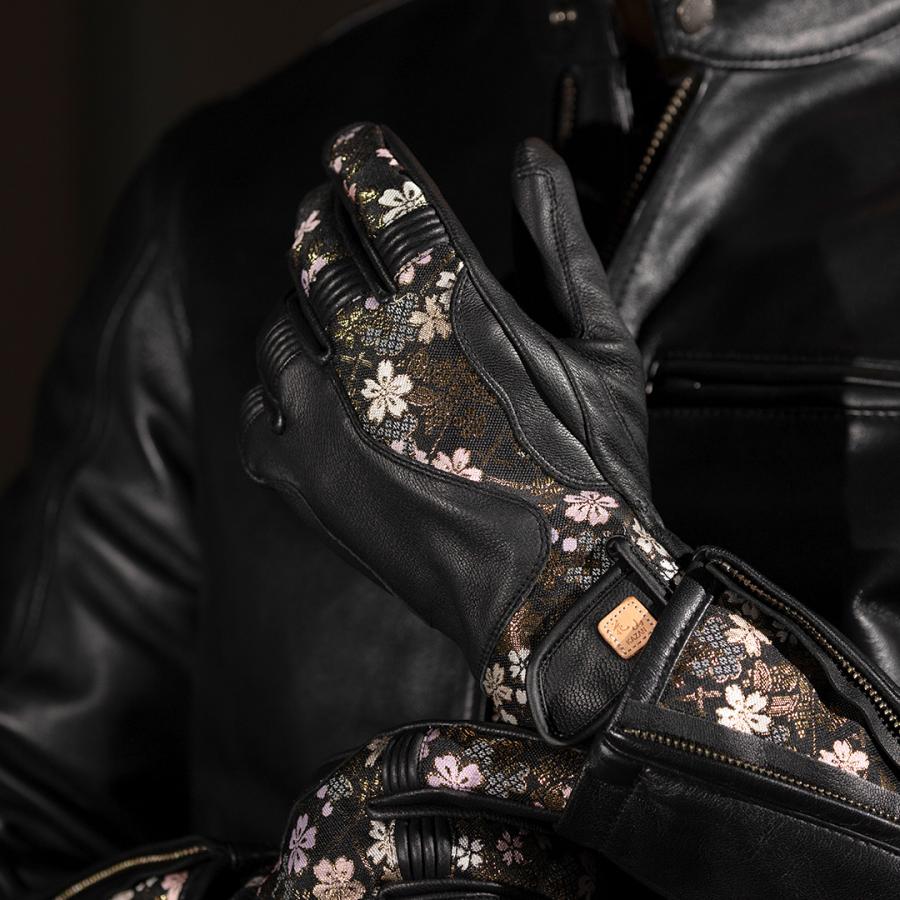 DEGNER（デグナー） バイク グローブ レザー 金襴 花山 本革