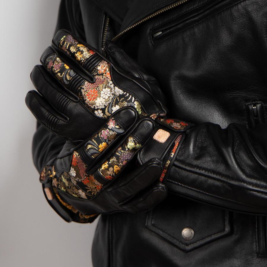 DEGNER（デグナー） バイク グローブ レザー 金襴 花山 本革