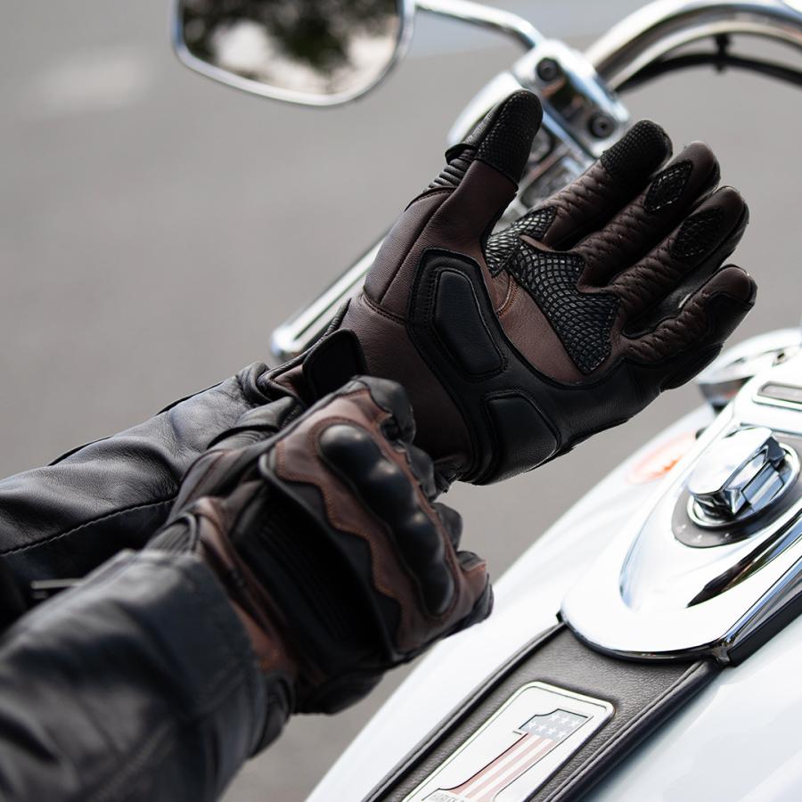 DEGNER（デグナー） バイク グローブ 本革 手袋 高機能 スマホ対応