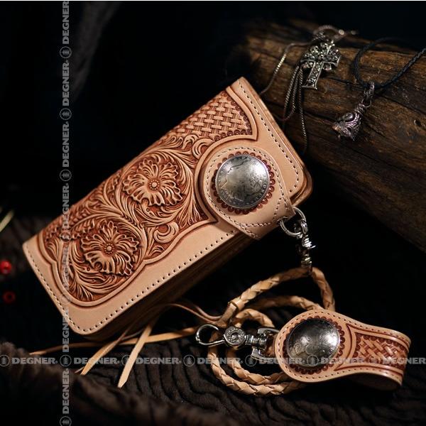 DEGNER（デグナー） カービングレザーウォレット/CARVING LEATHER