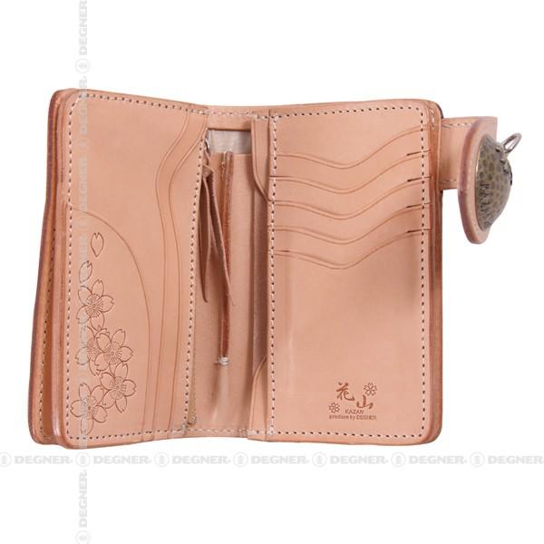 花山レザーウォレット/KAZAN LEATHER WALLET（ブラック） W-88K-都桜-BK