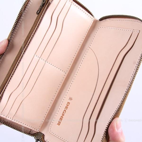 DEGNER（デグナー） 本革 財布 長財布 本革 ウォレット 堅牢 W-92 タン