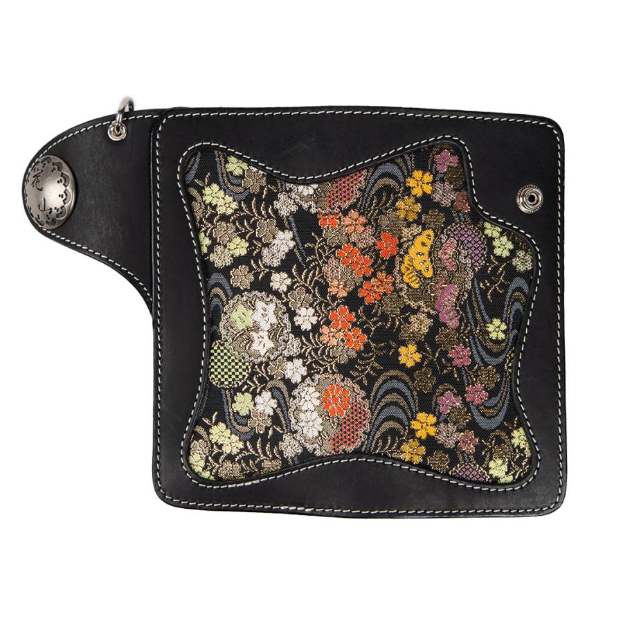 花山 花山レザーウォレット/KAZAN LEATHER WALLET（ブラック） W-9AK