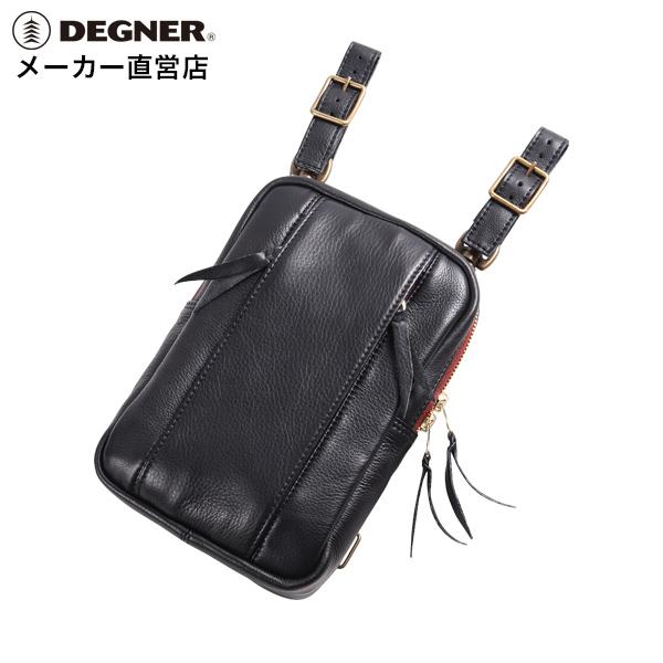 DEGNER レザーホルスターバッグ ブラック　メディスンバッグ　W-24A DEGNER（デグナー） レザーホルスターバッグ/LEATHER HOLSTER BAG [W