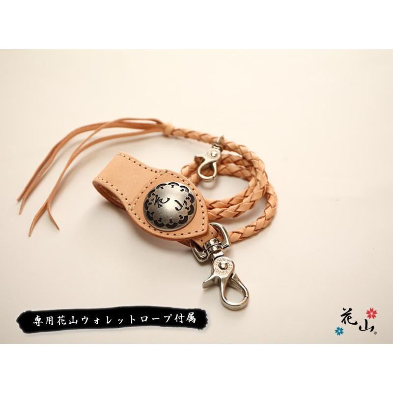 花山 バイク 長財布 彫刻 和柄 本革 唐獅子 牡丹 タン : デグナー