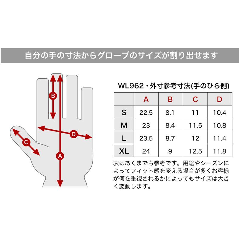 DEGNER（デグナー） レザーグローブ 本革 洗える WL962 : デグナー