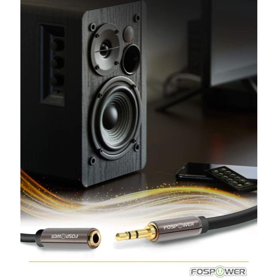 大きな割引 Fospower 4 5m ステレオオーディオ 延長ケーブル 標準3 5mmジャック 高音質 オス メス ヘッドホン延長コード
