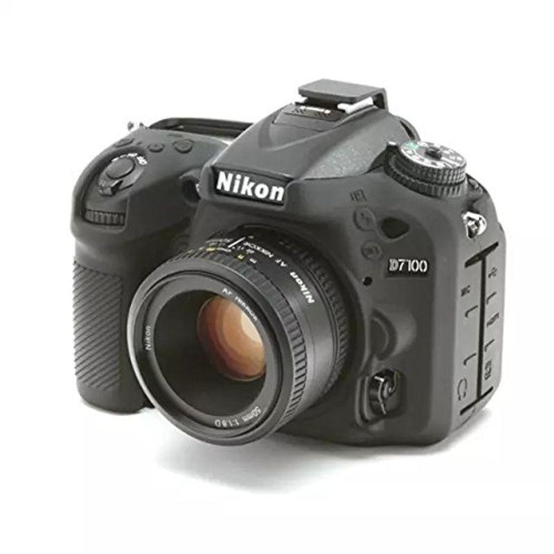 YOU-ME Nikon デジタル一眼レフカメラ D7100 D7200専用 シリコンカバー カメラケース カメラカバー (ブラック) カメラケース