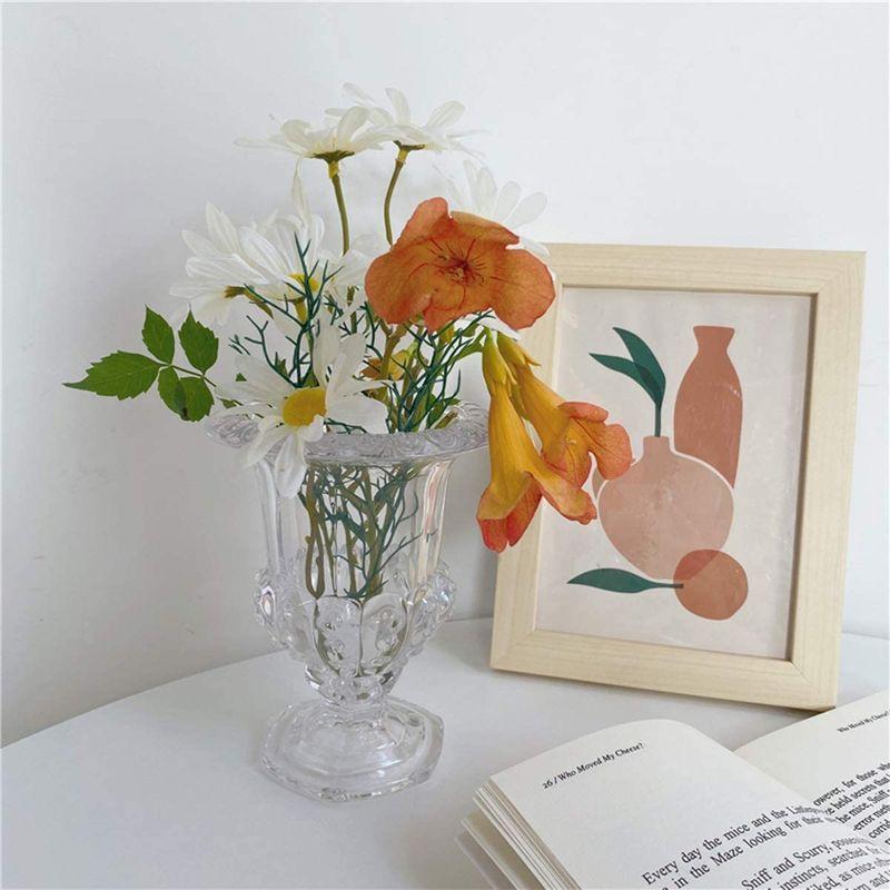 ガラスの花瓶 フラワーベース 花器 フラワーベース 小 コップの形 ガラスベース ガラスボトル15cm アレンジ インテリア 水栽培 生け花 Dehe Store 通販 Yahoo ショッピング