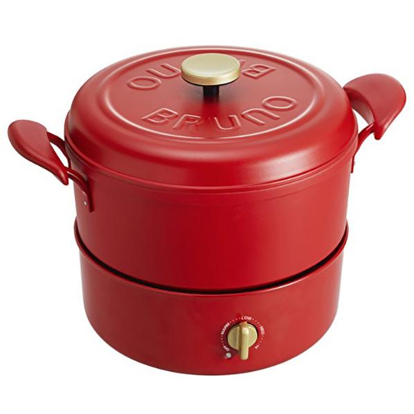 BRUNO BOE065-RD マルチグリルポット 新品・未使用 BRUNO（ブルーノ） マルチグリルポット BOE065-RD レッド BOE065RD