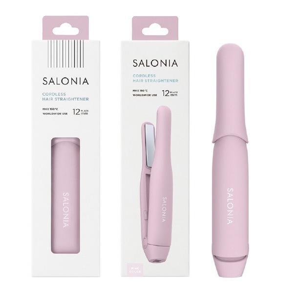 SALONIA コードレス ストレートヘアアイロン KSAL26131PK [ピンク]