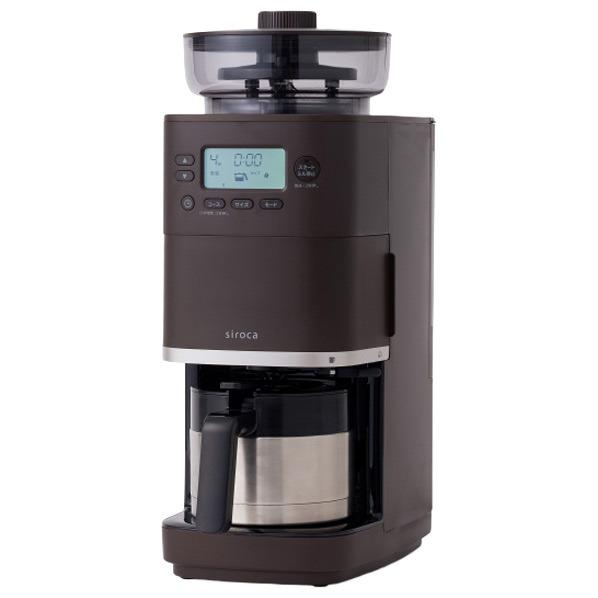siroca コーヒーメーカー ブラック siroca（シロカ） コーン式全自動コーヒーメーカー カフェばこPRO SC
