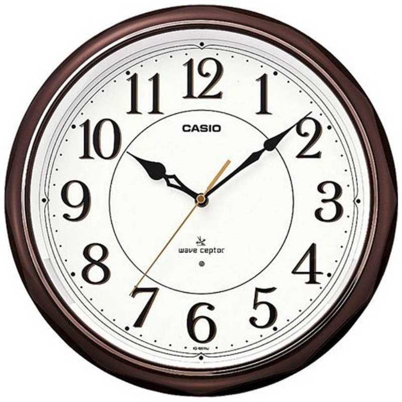 CASIO（カシオ） 電波掛け時計 IQ-1051NJ-5JF 濃茶 IQ1051NJ5JF 電波