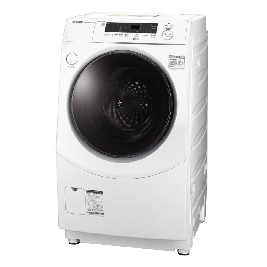 シャープ (右開き) 10．0kg ドラム式洗濯乾燥機 ES-H10G-WR ホワイト系 