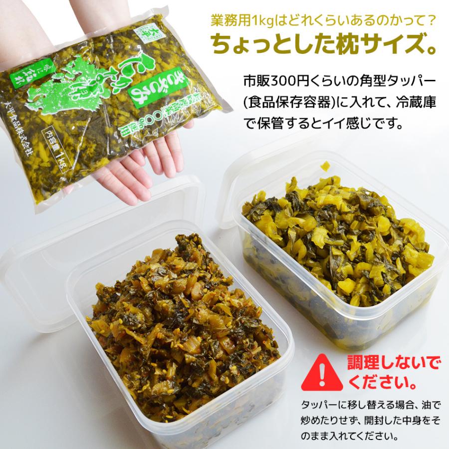 長崎県産100% 九州 長崎 老舗 長崎産 国産 業務用きざみ高菜1kg 刻み