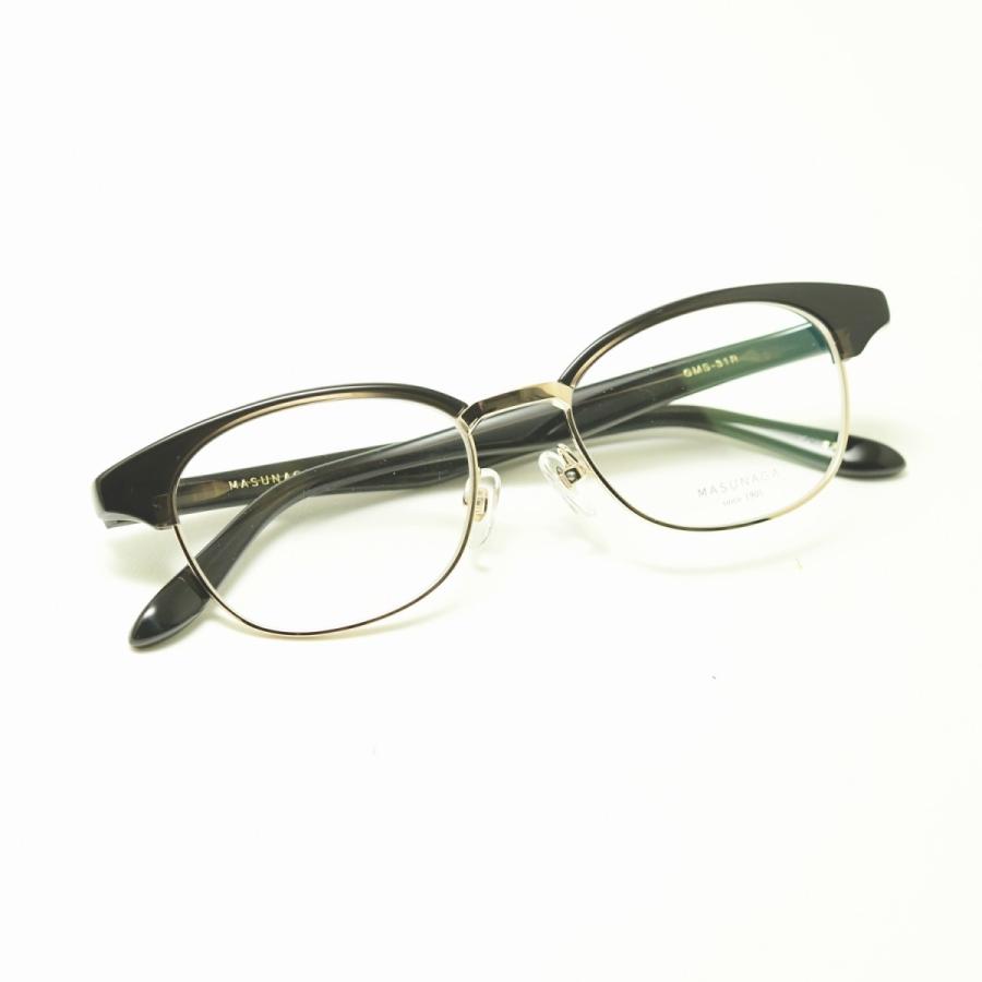 増永眼鏡 MASUNAGA GMS-31R col-39 Black : デコリンメガネ - 通販 