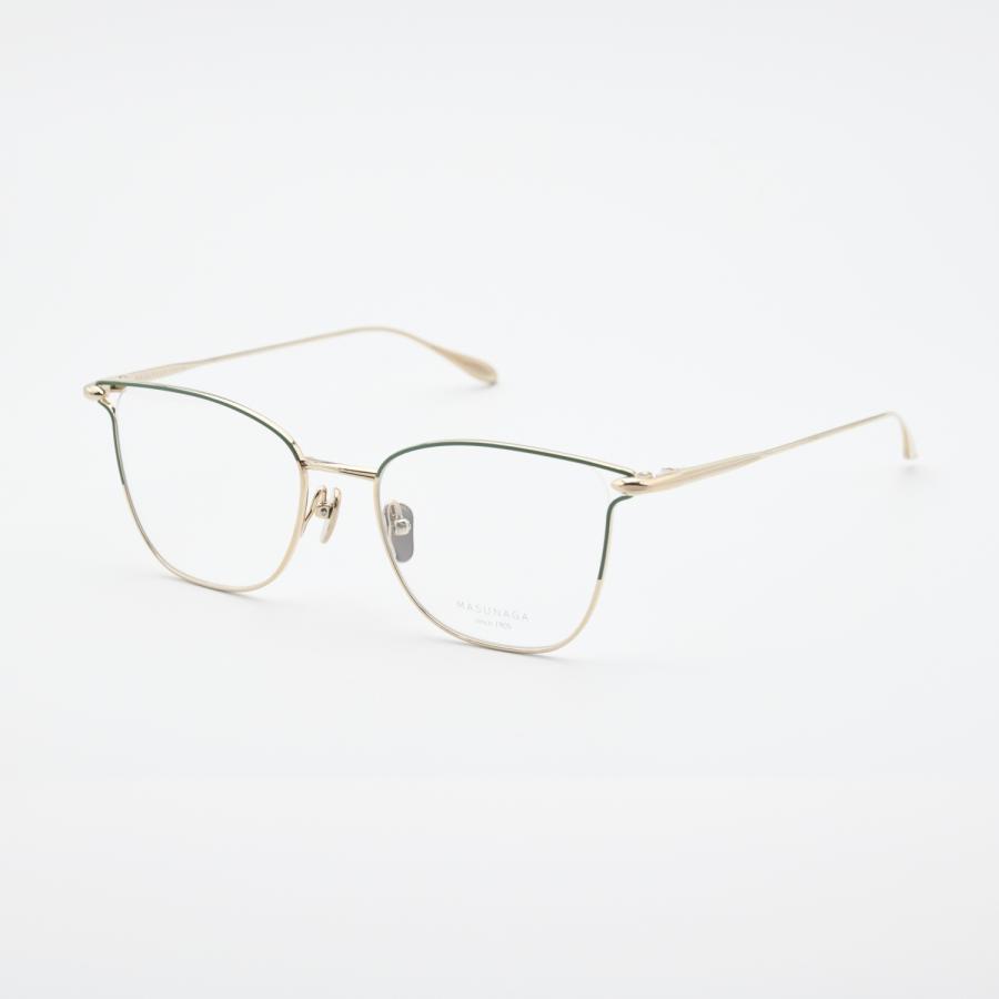 増永眼鏡 MASUNAGA LIBERTY col-41 GREEN/GOLD : デコリンメガネ 