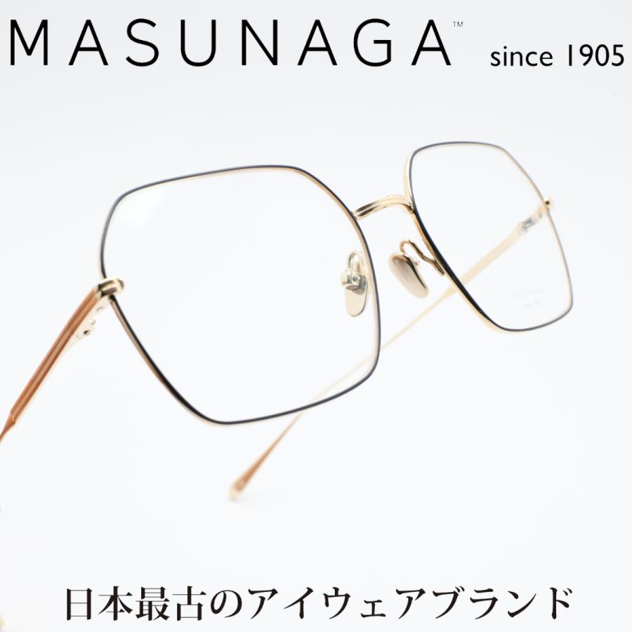増永眼鏡 MASUNAGA since 1905 MARGOT col-45 GOLD/NAVY : デコリン  