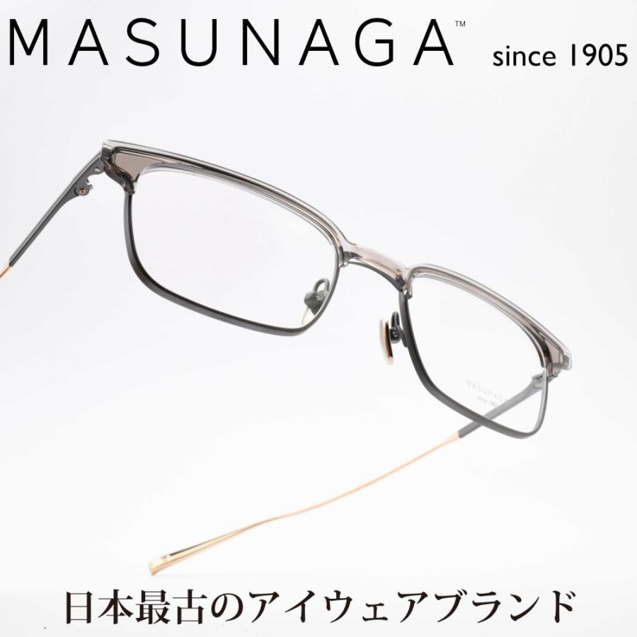 増永眼鏡 MASUNAGA since 1905 TINSELTOWN col-14 GRY/CRYSTAL BLACK