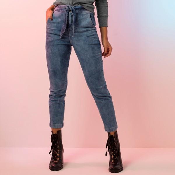 春物がお買い得 週末限定sale デニム パンツ ハイウエスト クロップド丈 ベルト付き レディース インポート 海外ファッション ブラジル製 まとめ買い歓迎 Www Skylanceronline Com