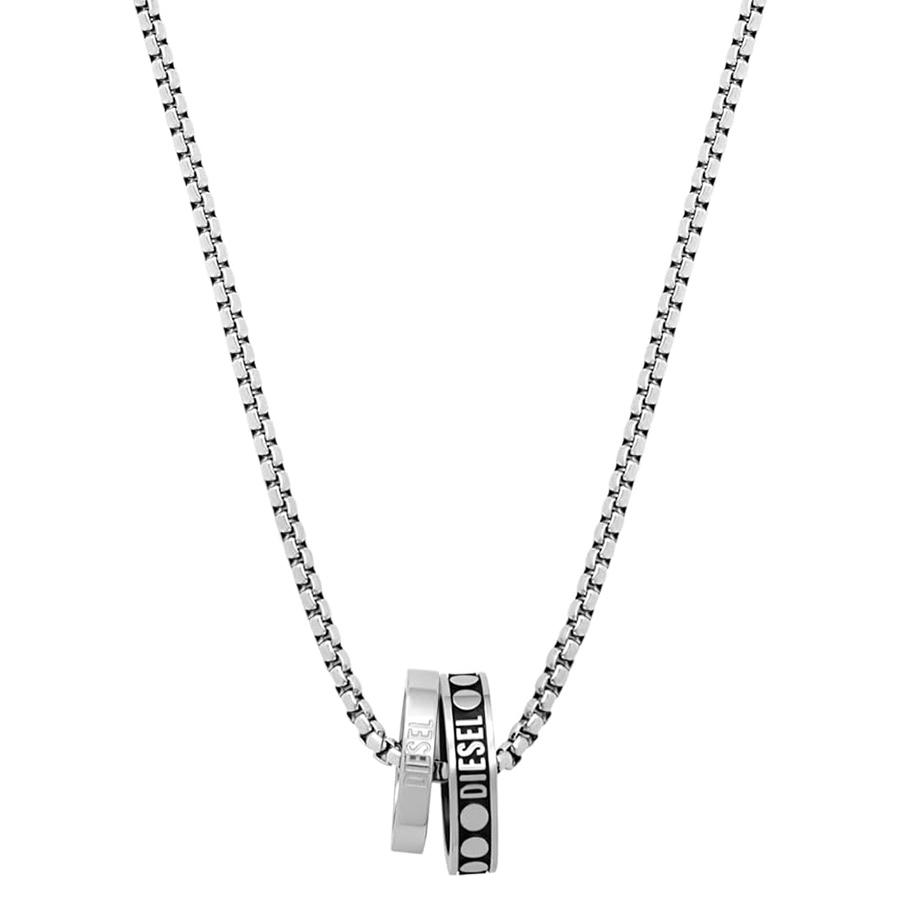 DIESEL DX1168040 ディーゼル ネックレス リング 指輪 チェーン メンズ シルバー ステンレススチールの画像