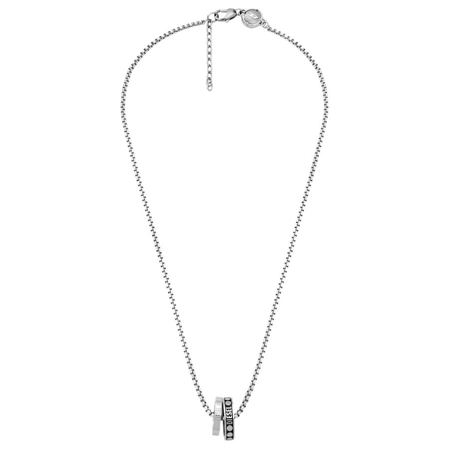 DIESEL DX1168040 ディーゼル ネックレス リング 指輪 チェーン メンズ シルバー ステンレススチールの画像