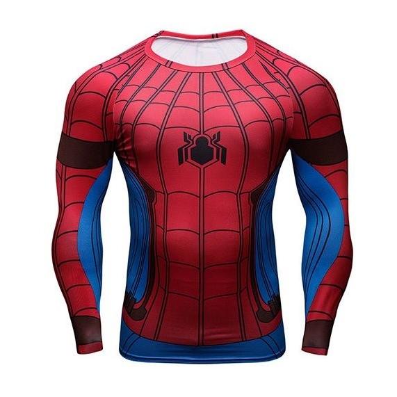 UDW-199 スパイダーマン 青赤 格闘技 筋トレ インナー 筋トレ ロンT