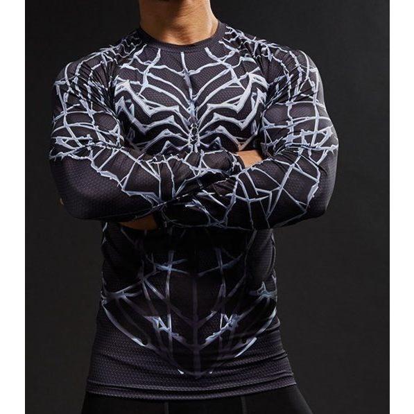 UDW-234スパイダーマン 格闘技 インナー 筋トレ 長袖 ロングTシャツ