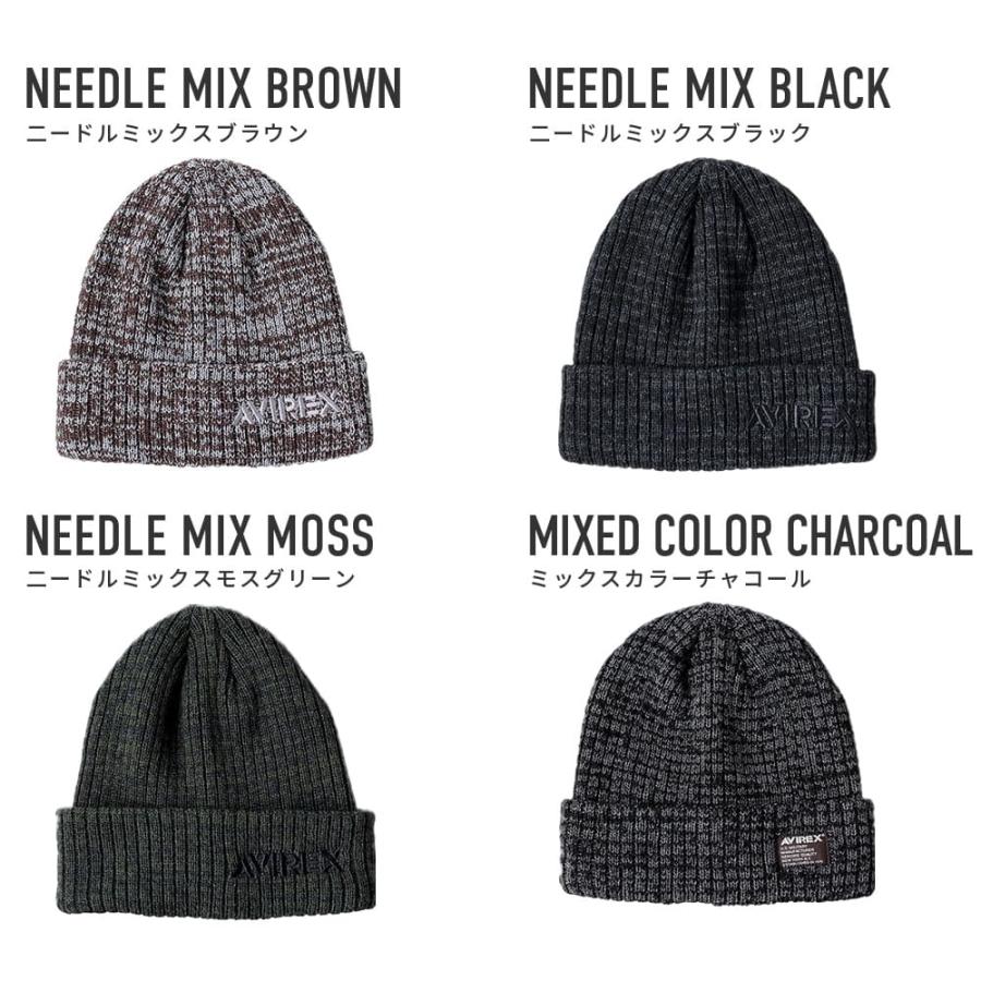 AVIREX アヴィレックス 別注 ミリタリー タグ リブ編み ニットキャップ