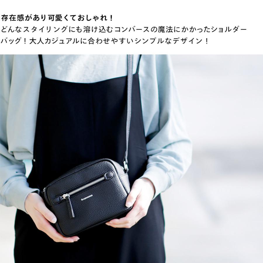 CONVERSE (コンバース) PU レザー ショルダーバッグ レディース CONVERSE (コンバース) PU レザー ショルダーバッグ レディース